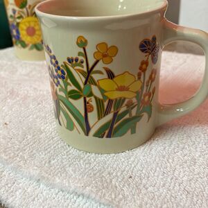 Botanical mug unbranded made in Japan